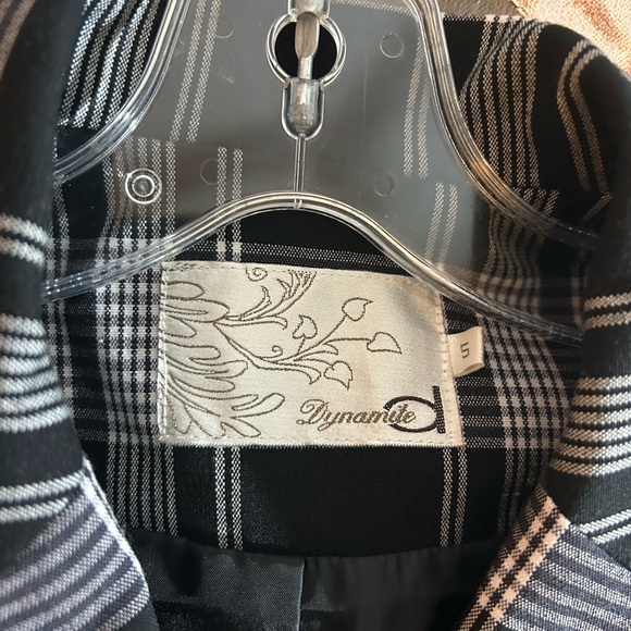 Dynamite Y2K Monochrome Plaid Jacket Size 5 - Picture 4 of 16